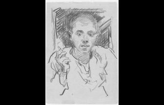 С. Гершов. Курящий зэк. Конец 1940-х гг. Воркута. Бумага, карандаш. Рисунок: архив общества «Мемориал» 
