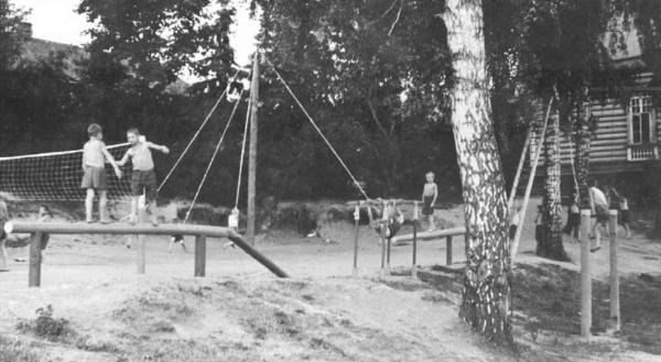 The orphanage's sports playground, 1948.