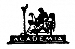 Издательская марка «Academia» работы Г. П. Любарского. Источник: «Academia». 1922–1937. Выставка изданий и книжной графики. М.: Книга, 1980